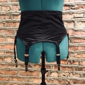 RAGO 6 Strap Black Garter Belt Waist Cincher XL